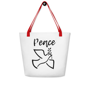 PEACE DOVE Large Tote Bag