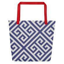 Load image into Gallery viewer, GREEK KEYS Large Tote Bag
