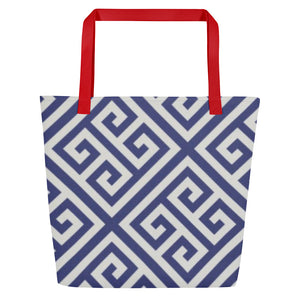 GREEK KEYS Large Tote Bag