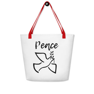 PEACE DOVE Large Tote Bag