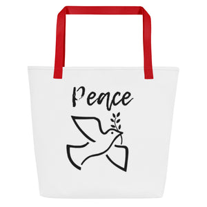 PEACE DOVE Large Tote Bag