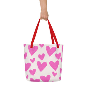 HEARTS Large Tote Bag