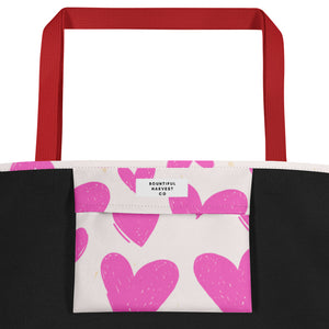 HEARTS Large Tote Bag