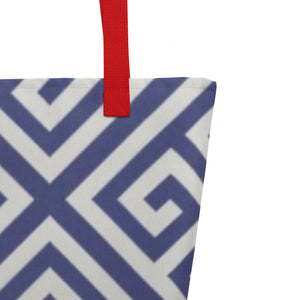 GREEK KEYS Large Tote Bag