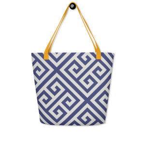 GREEK KEYS Large Tote Bag