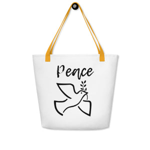 PEACE DOVE Large Tote Bag