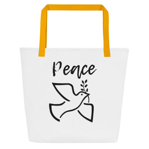 PEACE DOVE Large Tote Bag