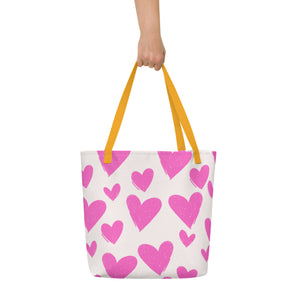 HEARTS Large Tote Bag