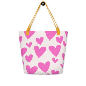 HEARTS Large Tote Bag