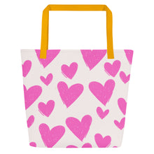 Load image into Gallery viewer, HEARTS Large Tote Bag
