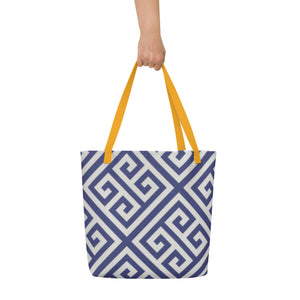 GREEK KEYS Large Tote Bag