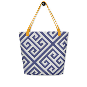 GREEK KEYS Large Tote Bag