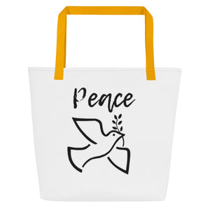 PEACE DOVE Large Tote Bag