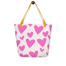 Load image into Gallery viewer, HEARTS Large Tote Bag
