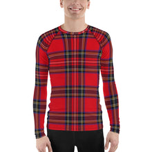 Load image into Gallery viewer, RED TARTAN PLAID Men&#39;s Rash Guard
