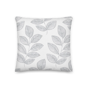 Gray Leaves Pillow