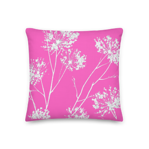 COASTAL High Pink Floral Pillow