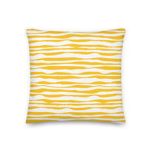 Golden Sunbeams Geo Waves Pillow