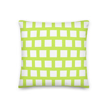 Load image into Gallery viewer, Lime Green Modern Geo Squares Pillow
