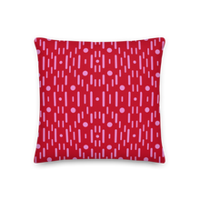 Load image into Gallery viewer, Pink on Red Modern Curve Pillow
