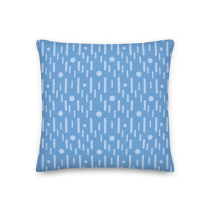 Atomic Blue Modern Print Pillow