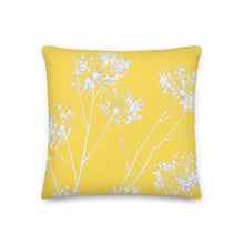 Load image into Gallery viewer, COASTAL Yellow Floral Premium Pillow
