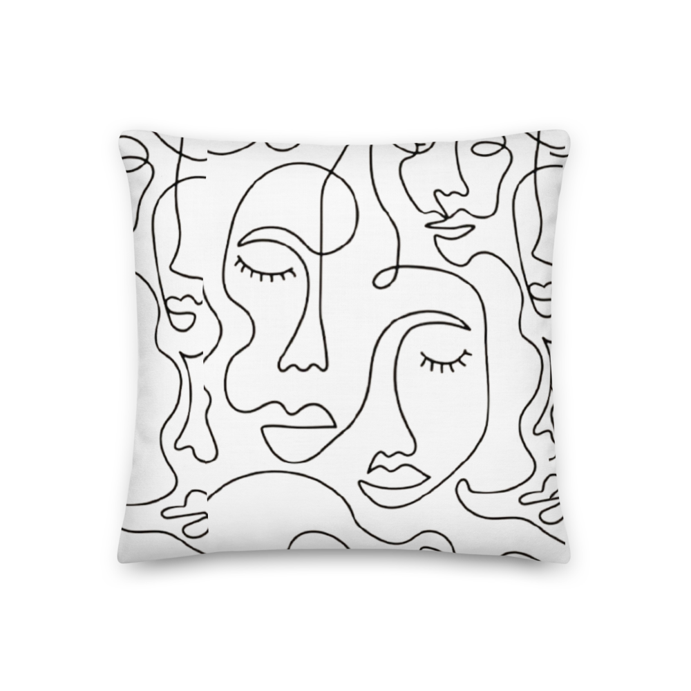 Modern Faces Pillow