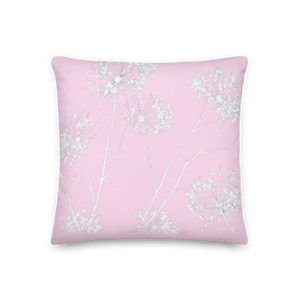 COASTAL Pink Floral Pillow