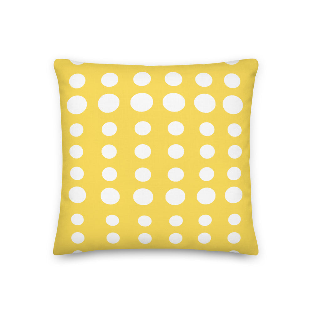 Modern Yellow Dots Pillow