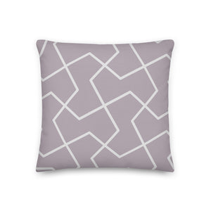 Modern Gray Geometric Print Pillow