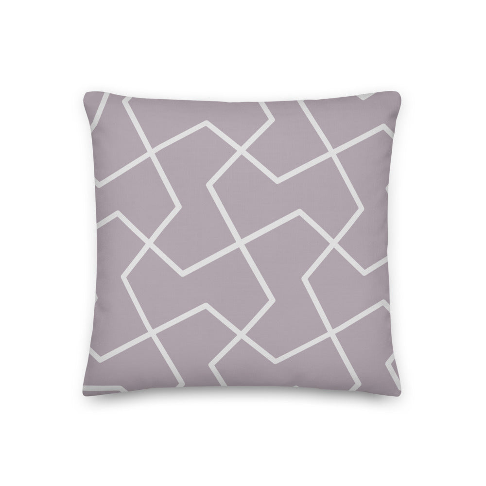 Modern Gray Geometric Print Pillow