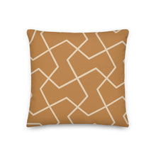 Load image into Gallery viewer, Modern Cognac Geometric Print Pillow
