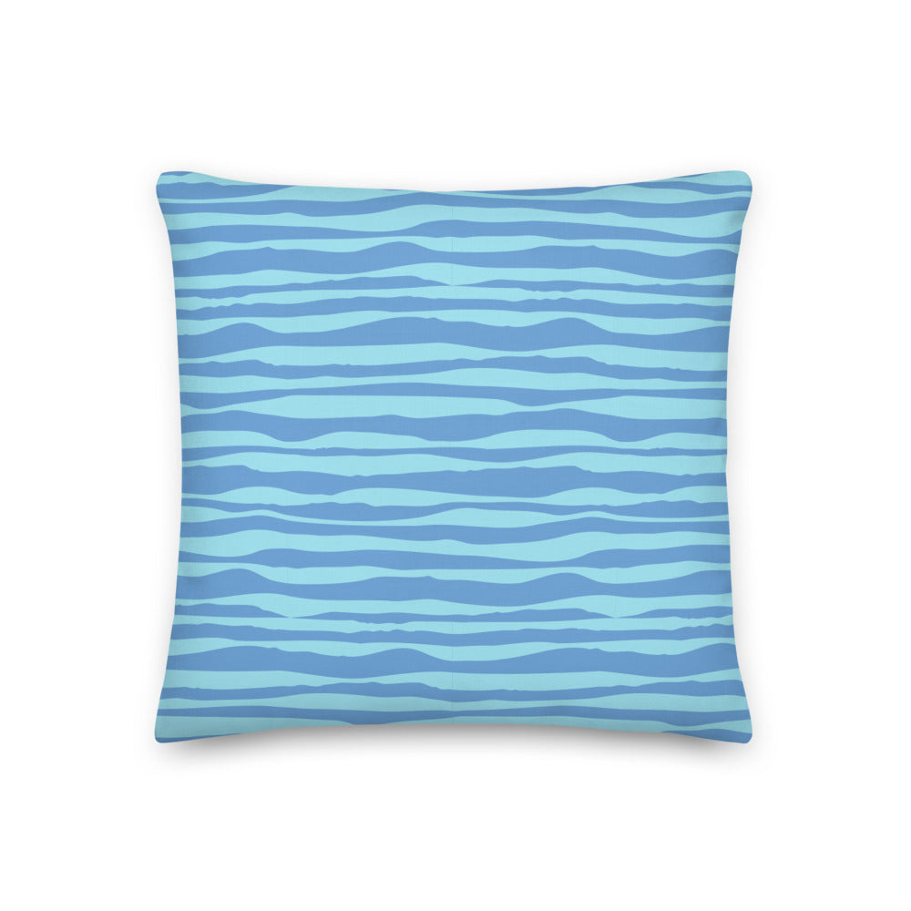 Ocean Blue Geo Waves Pillow
