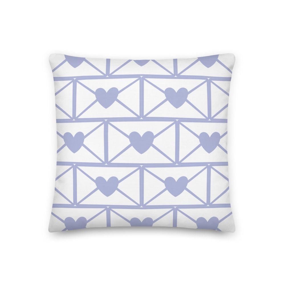 Love Letters Lavender Print Pillow
