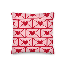 Load image into Gallery viewer, Love Letters Red Print Pillow
