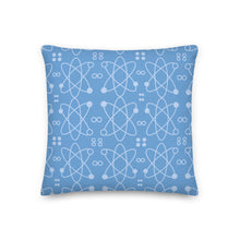 Load image into Gallery viewer, Atomic Blue Modern Print Pillow
