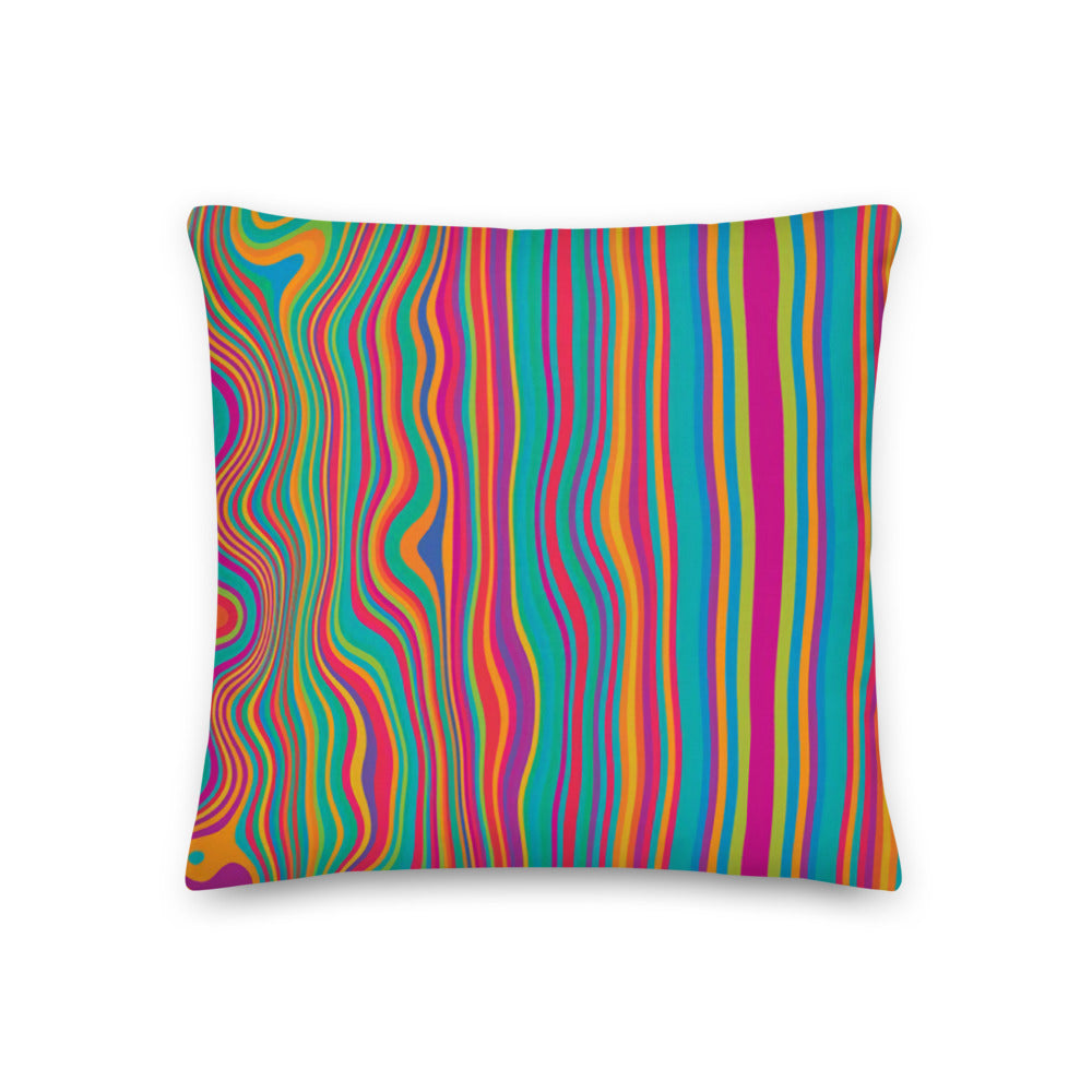 Cali Modern Multicolored Stripe Pillow