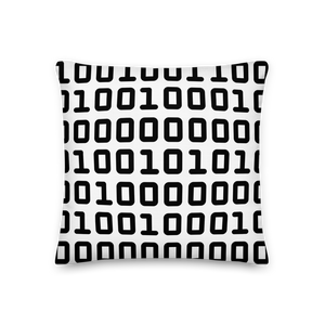 Code Black And White Modern Pillow