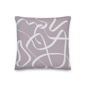 Modern Art Gray And White Fusion Pillow