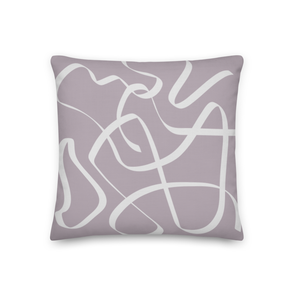 Modern Art Gray And White Fusion Pillow