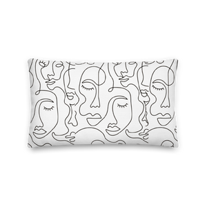 Modern Faces Pillow