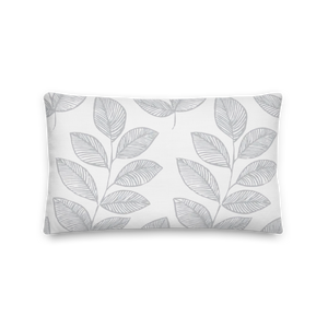 Gray Leaves Pillow