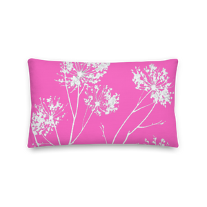 COASTAL High Pink Floral Pillow