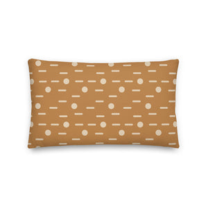 Modern Cognac Geometric Print Pillow