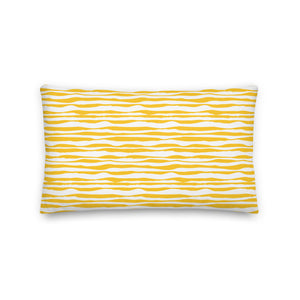 Golden Sunbeams Geo Waves Pillow