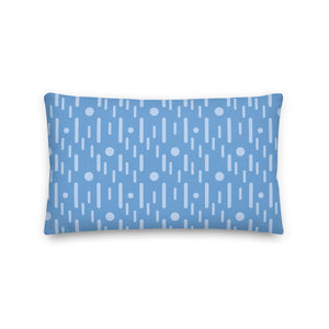 Atomic Blue Modern Print Pillow