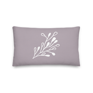 Modern Art Gray And White Fusion Pillow