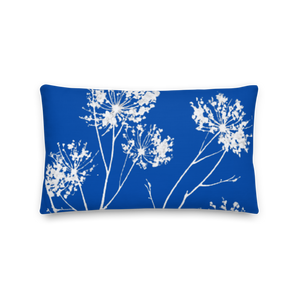 COASTAL Royal Blue And White Pillow