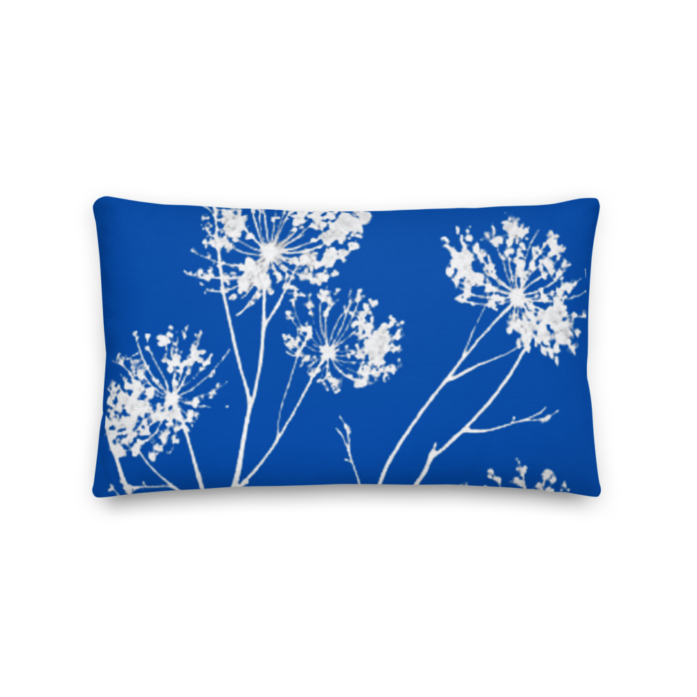 COASTAL Royal Blue And White Pillow