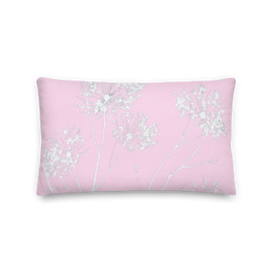 COASTAL Pink Floral Pillow